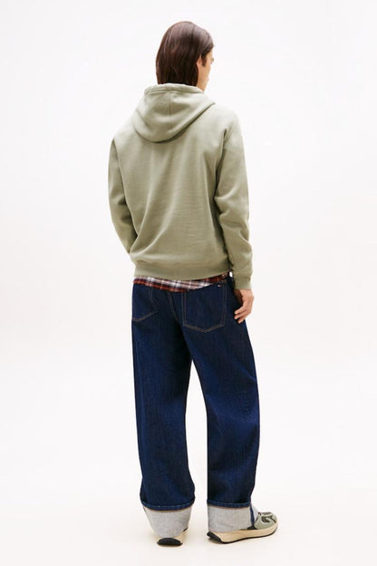 Tommy Jeans Reg Flag Hoodie Sage