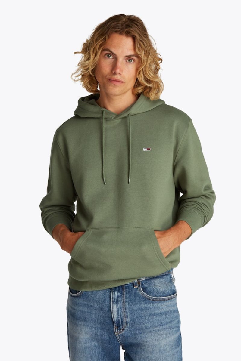 Tommy Jeans Reg Flag Hoodie Aruba Green