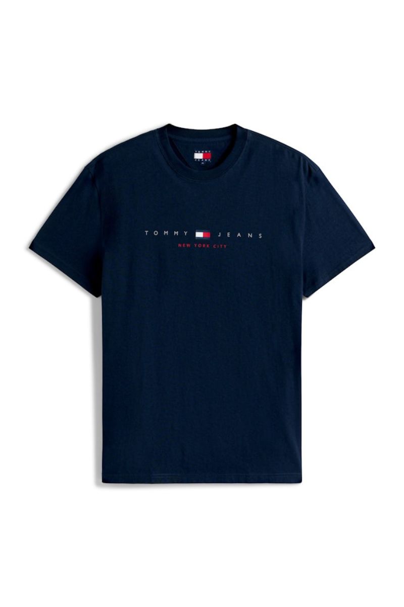 Tommy Jeans Reg Flag Linear T-Shirt Navy