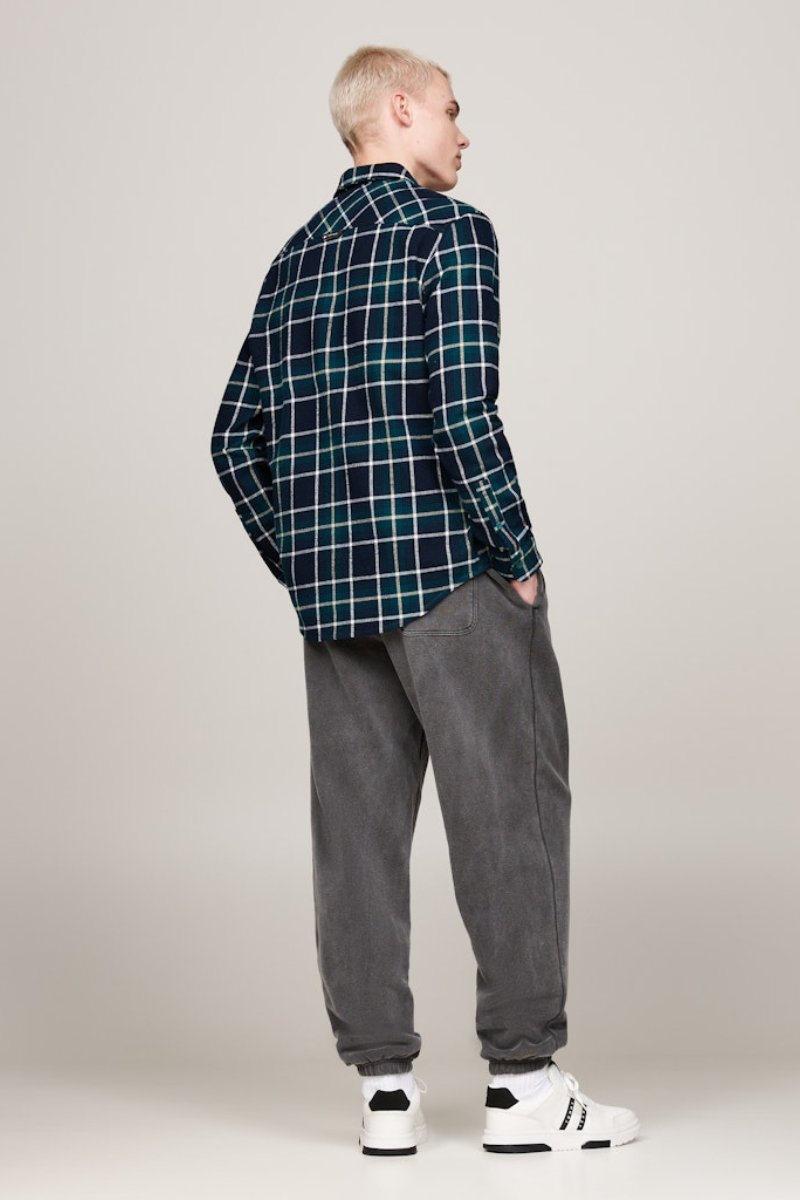 Tommy Jeans Check Flannel Shirt Seawater