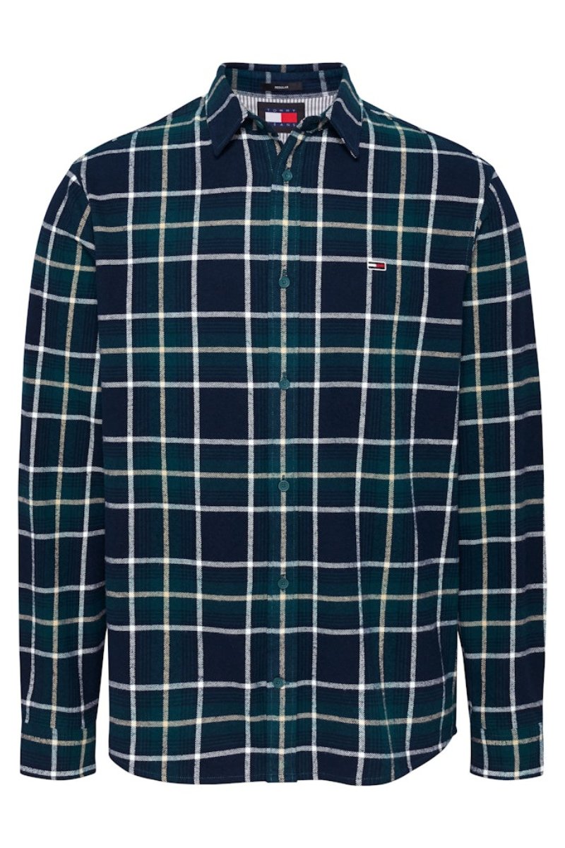 Tommy Jeans Check Flannel Shirt Seawater