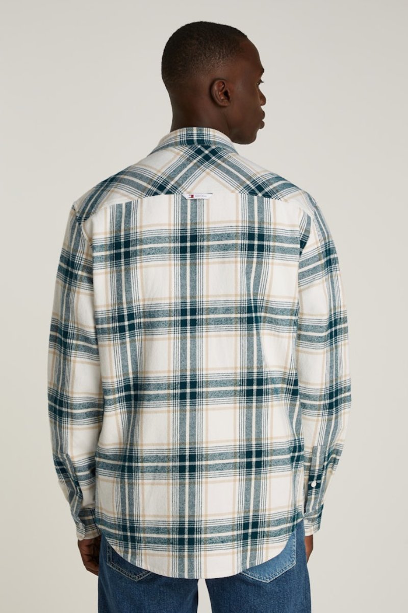 Tommy Jeans Check Flannel Shirt White