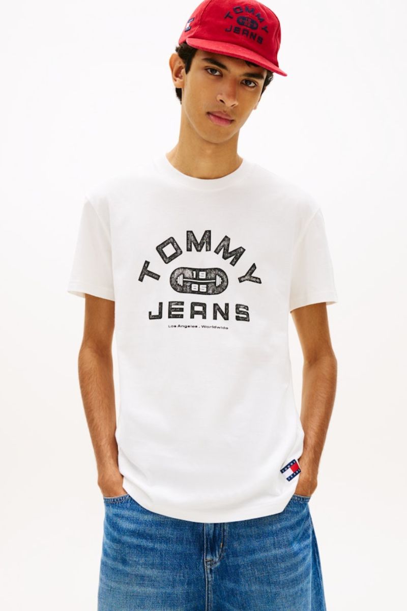 Tommy Jeans Reg Gym T-Shirt Ecru