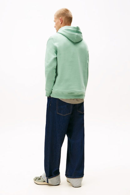 Tommy Jeans Linear Logo Hoodie Cloud Jade