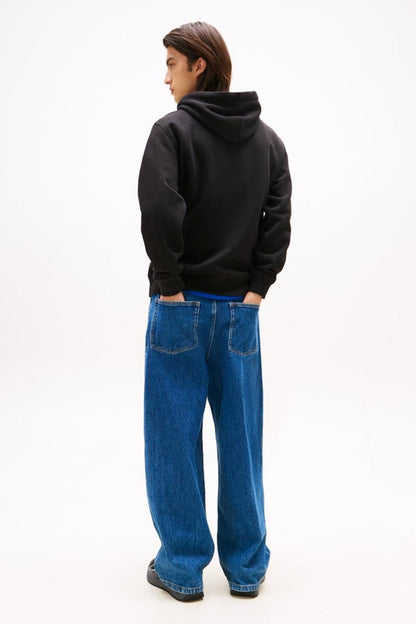 Tommy Jeans Linear Logo Hoodie Black