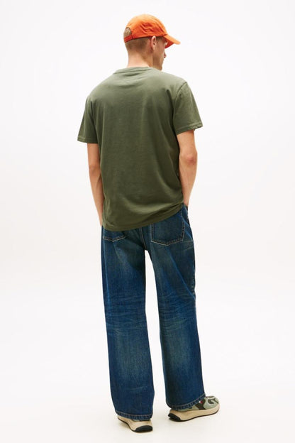 Tommy Jeans Linear Logo T-Shirt Green