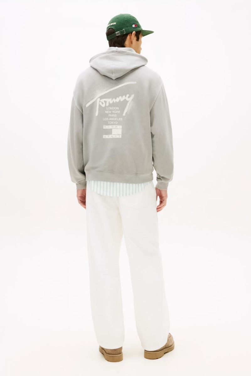 Tommy Jeans RLX Neon Washed Hoodie Gravel Grey