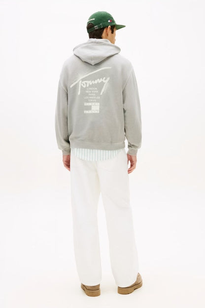 Tommy Jeans RLX Neon Washed Hoodie Gravel Grey
