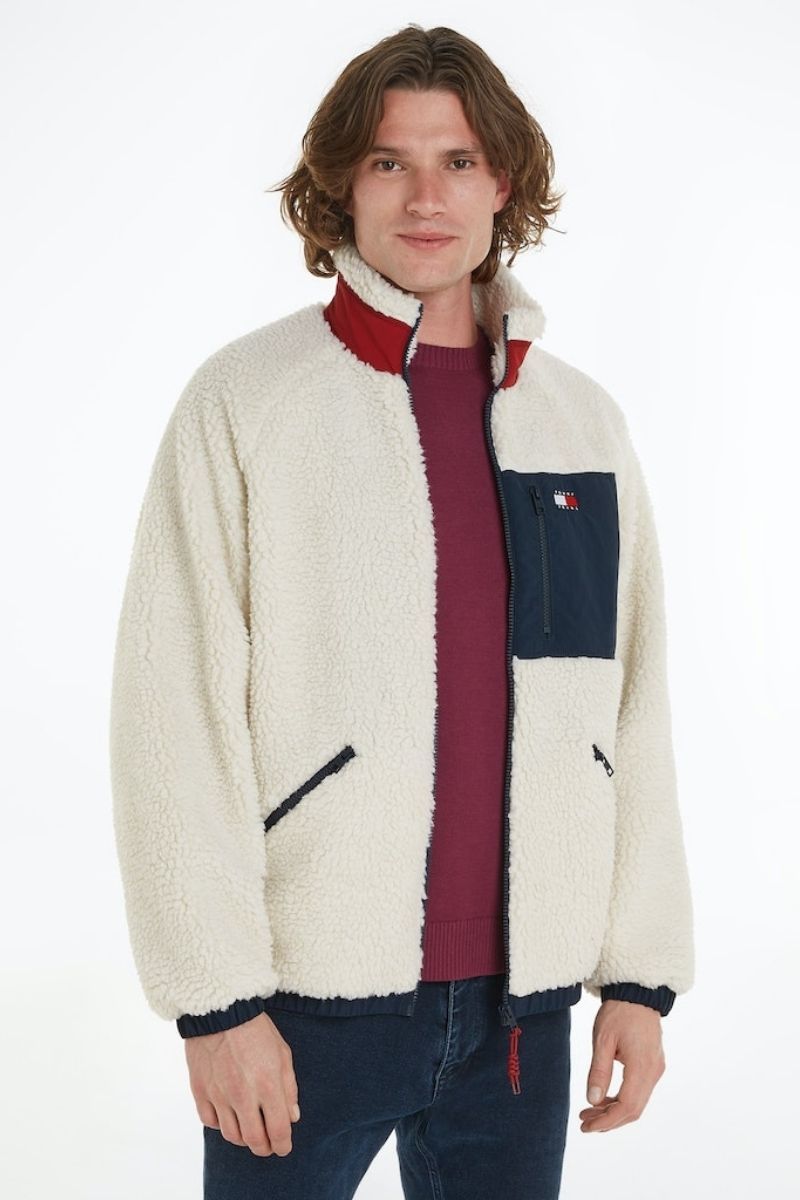 Tommy Jeans Outdoor Teddy Jacket White