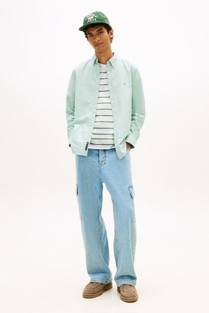 Tommy Jeans Reg Oxford Shirt Green