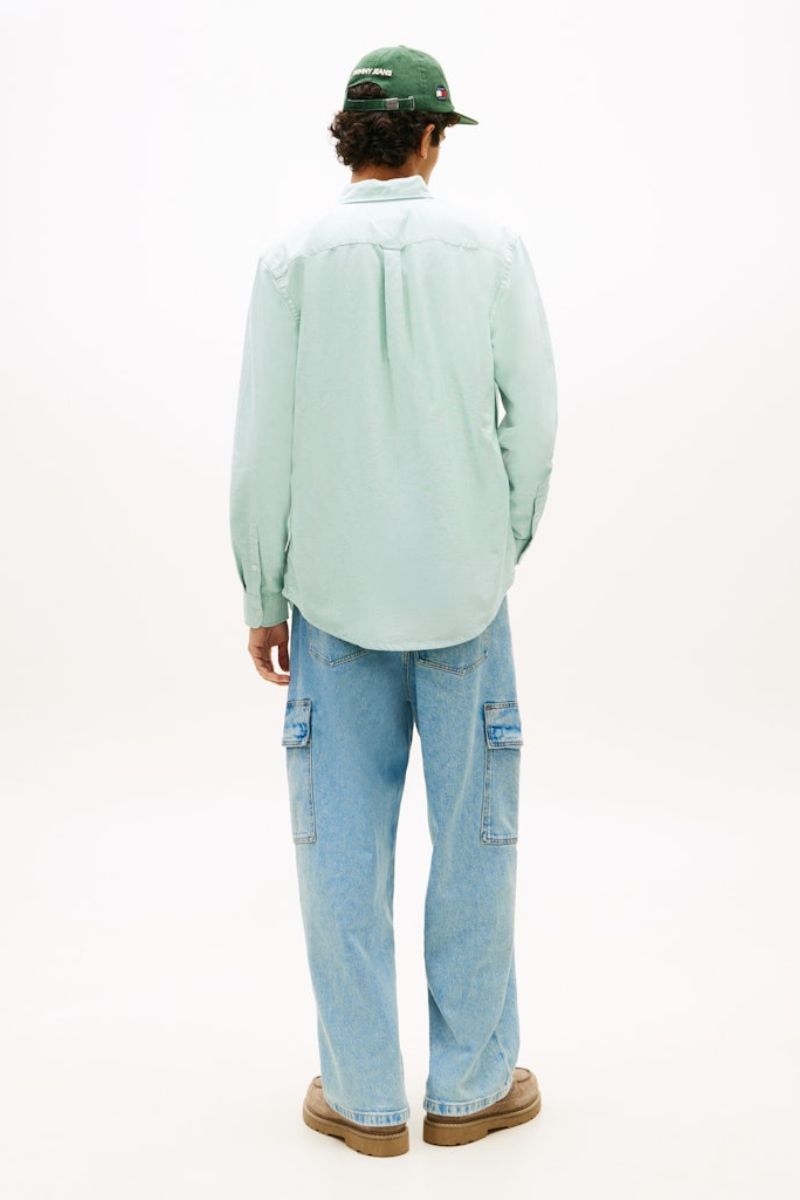 Tommy Jeans Reg Oxford Shirt Green
