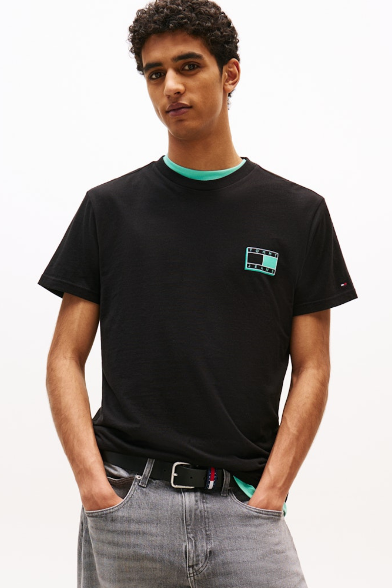 Tommy Jeans Slim Pop Colour T-Shirt Black