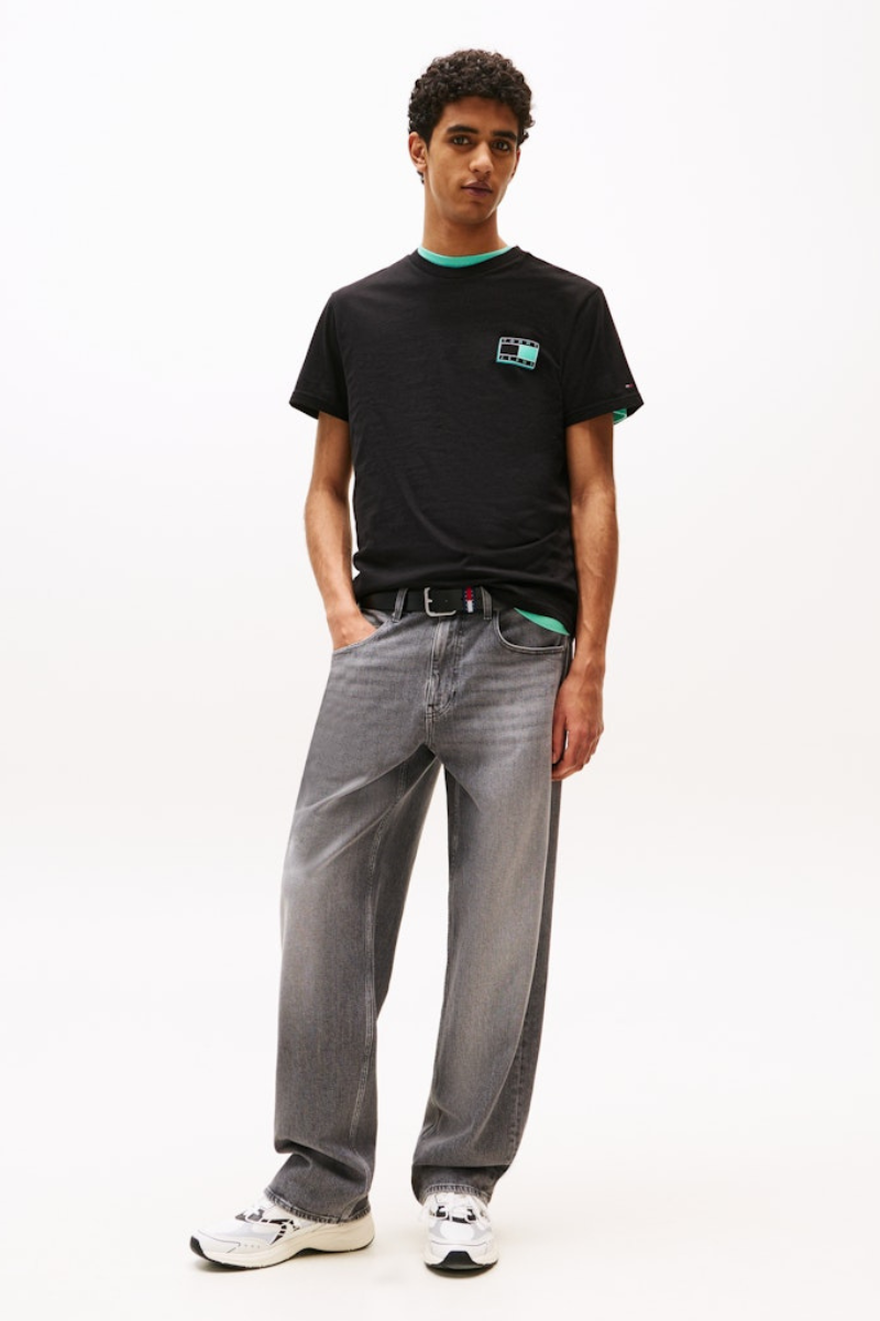 Tommy Jeans Slim Pop Colour T-Shirt Black