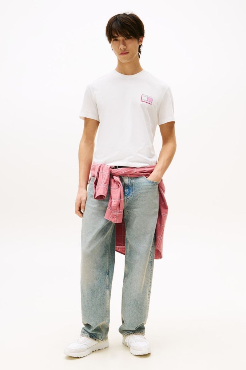 Tommy Jeans Slim Pop Colour T-Shirt Ecru