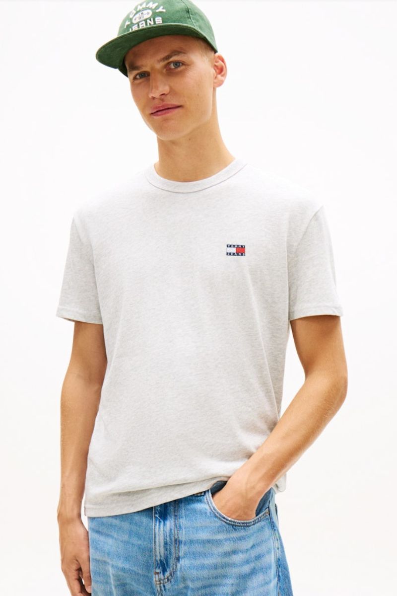 Tommy Jeans Reg Badge T-Shirt Ice Grey