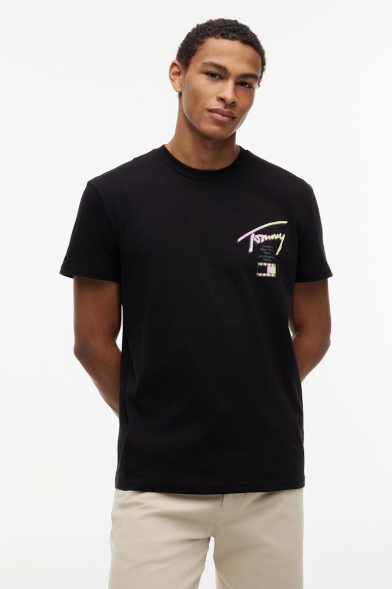 Tommy Jeans Reg City Signature T-Shirt Black