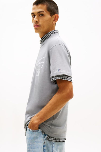 Tommy Jeans Reg City Signature T-Shirt Gravel