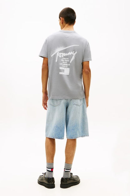 Tommy Jeans Reg City Signature T-Shirt Gravel