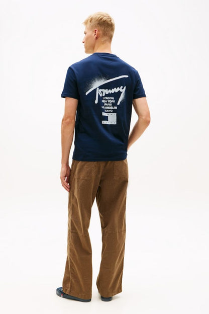 Tommy Jeans Reg City Signature T-Shirt Navy