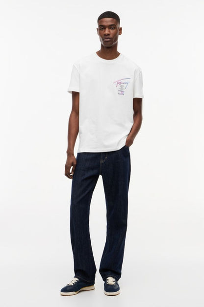Tommy Jeans Reg City Signature T-Shirt Ecru