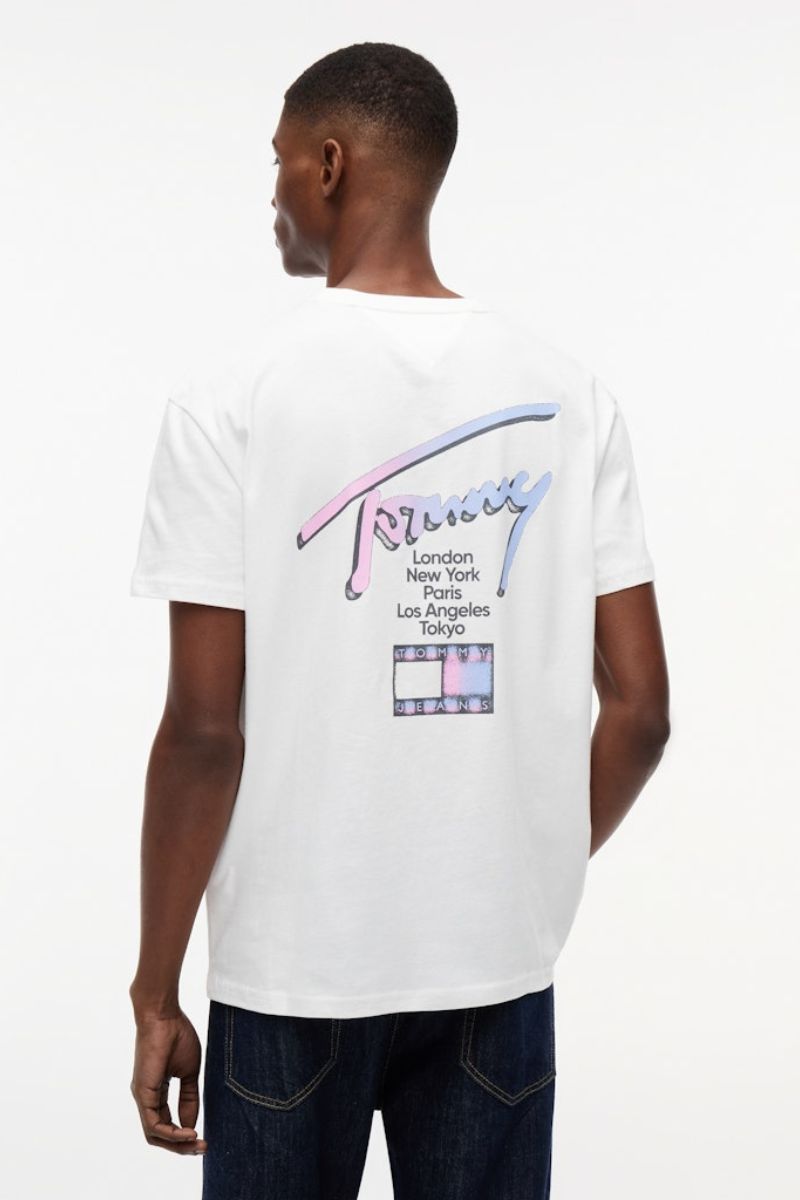 Tommy Jeans Reg City Signature T-Shirt Ecru