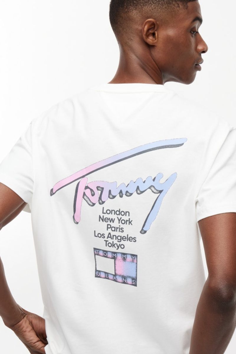 Tommy Jeans Reg City Signature T-Shirt Ecru