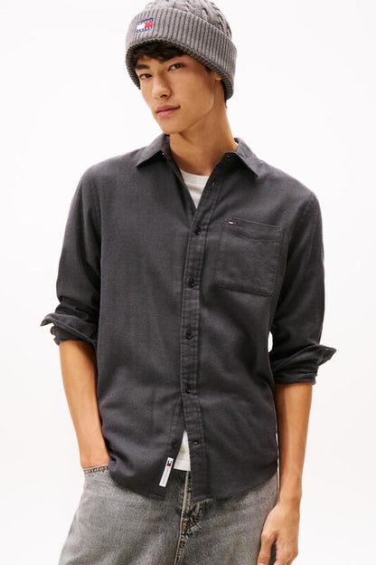 Tommy Jeans Reg Flannel Shirt Black