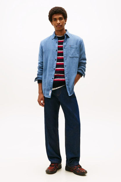 Tommy Jeans Reg Flannel Shirt Navy