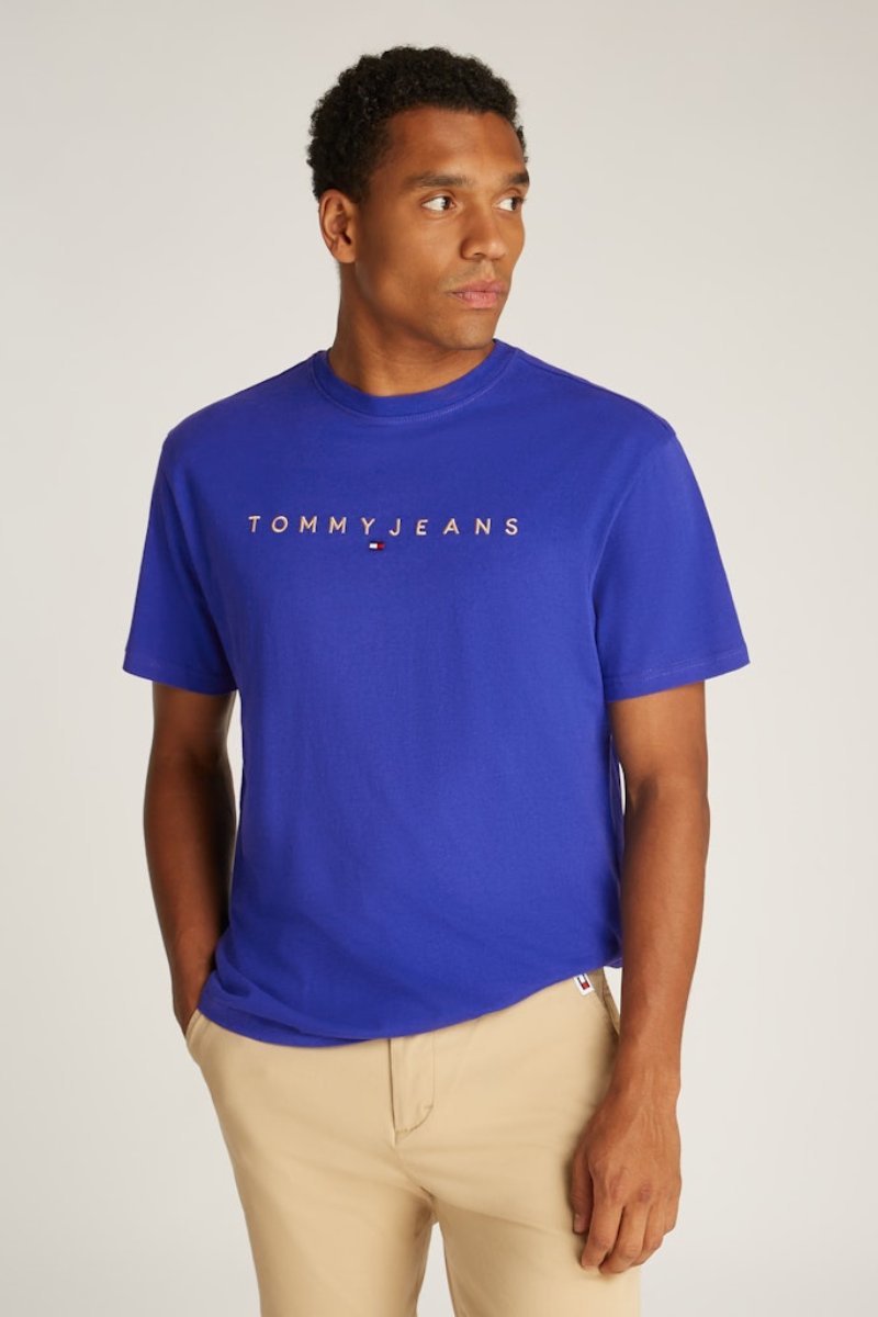 Tommy Jeans Gold Linear T-Shirt Blue