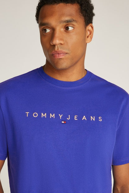 Tommy Jeans Gold Linear T-Shirt Blue