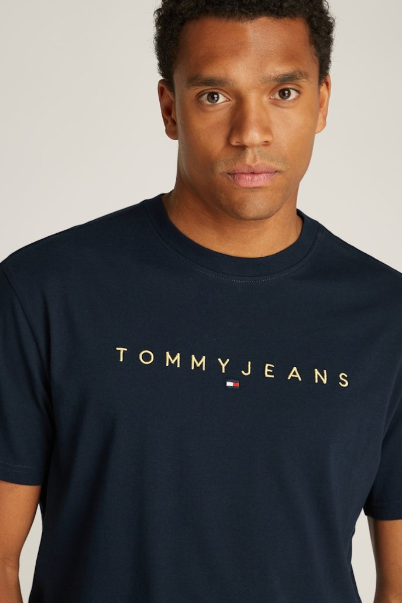 Tommy Jeans Gold Linear T-Shirt Navy