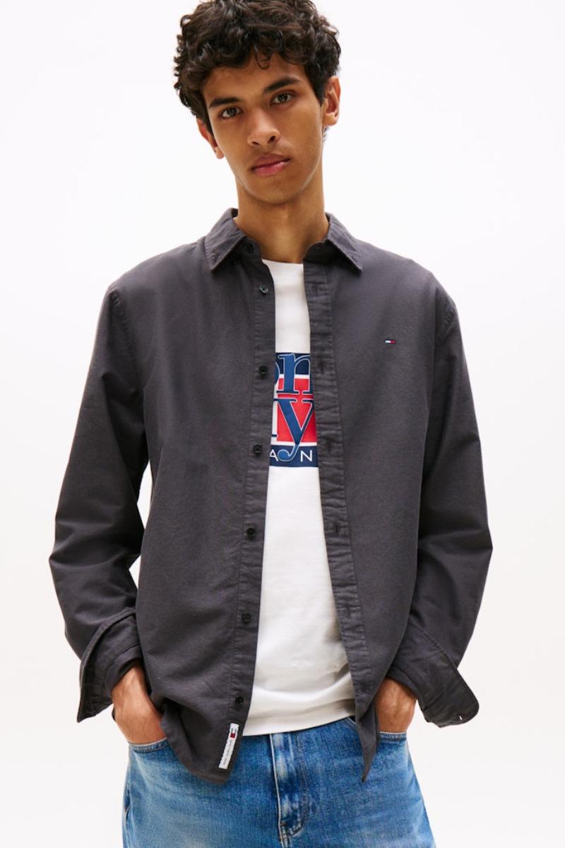 Tommy Jeans Reg Oxford Shirt Black