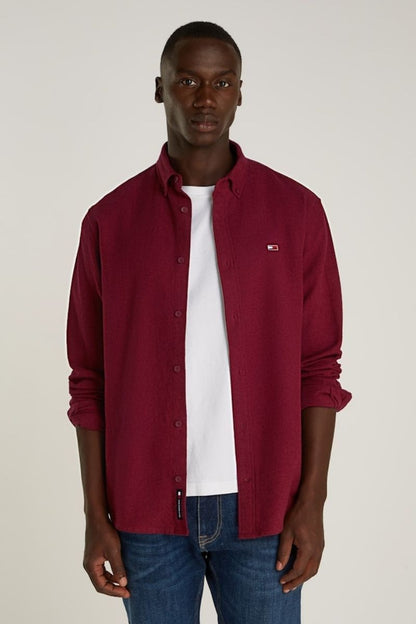 Tommy Jeans Grindle Flannel Shirt Rouge