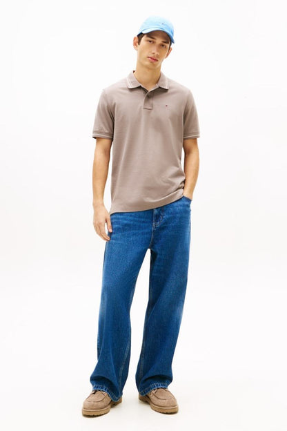 Tommy Jeans Regular Tipped Polo Ivy Mink
