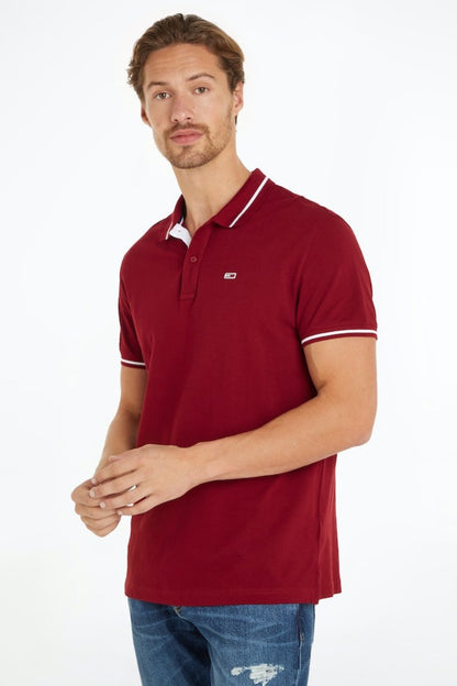 Tommy Jeans Regular Tipping Polo Red