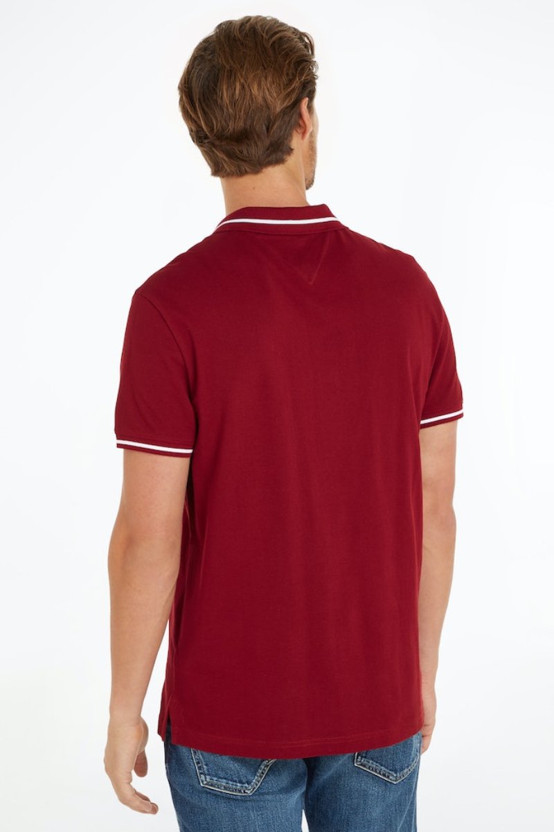 Tommy Jeans Regular Tipping Polo Red