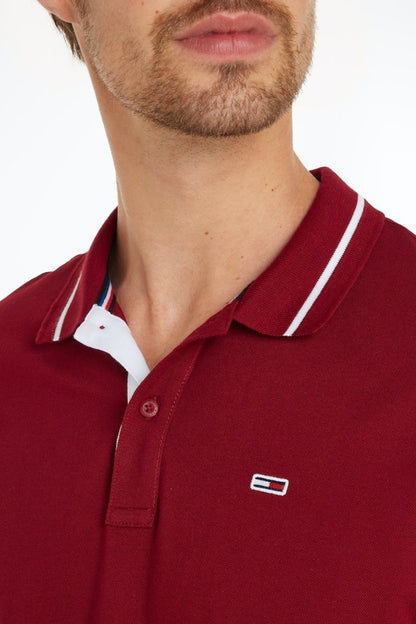 Tommy Jeans Regular Tipping Polo Red