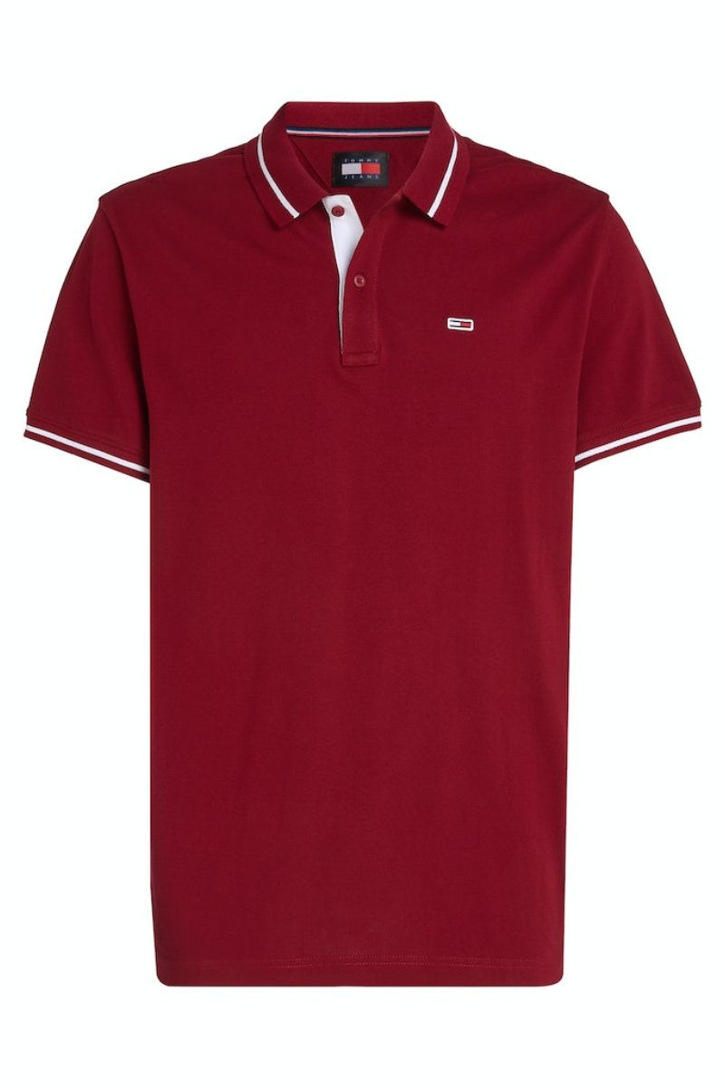 Tommy Jeans Regular Tipping Polo Red