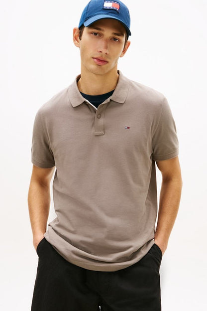 Tommy Jeans Slim Placket Polo Ivy MInk