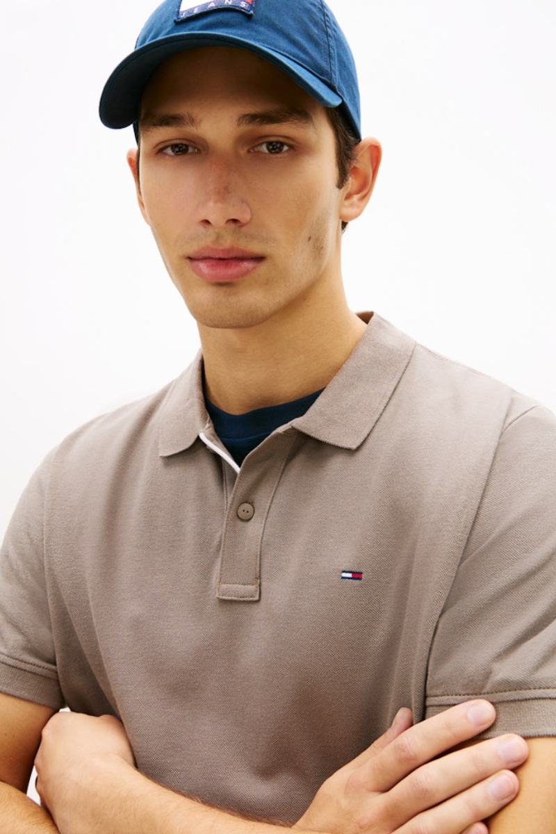 Tommy Jeans Slim Placket Polo Ivy MInk