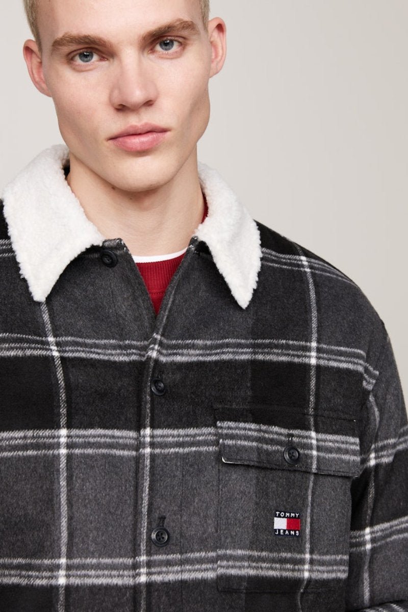 Tommy Jeans Check Sherpa Overshirt