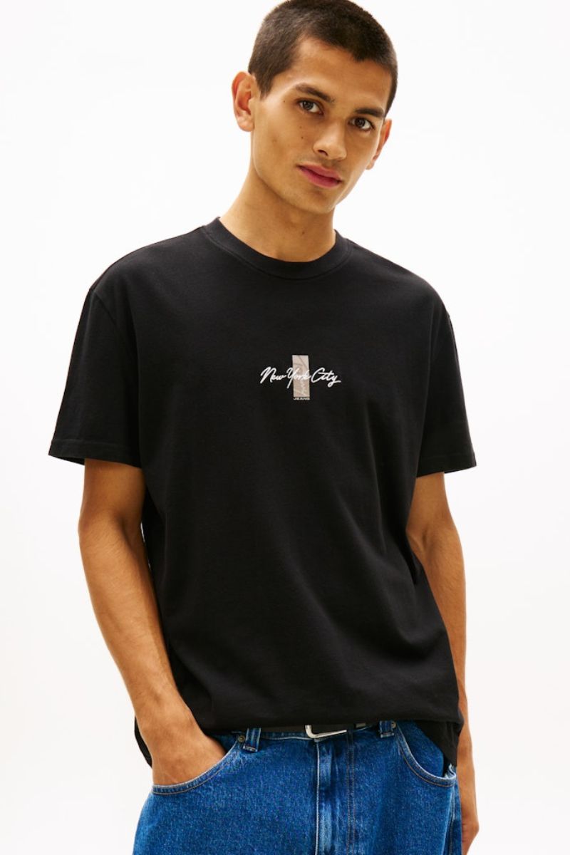 Tommy Jeans Reg Signature Block T-Shirt Black