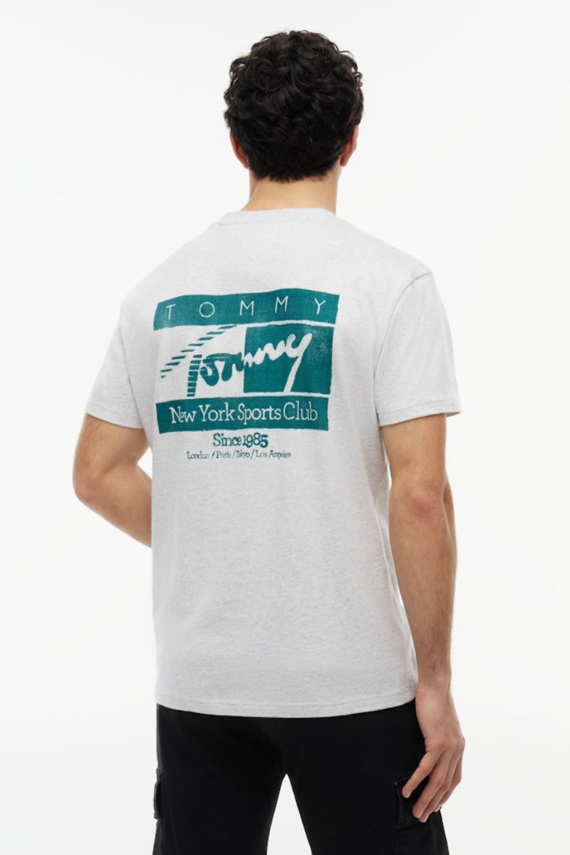 Tommy Jeans Reg Signature Flag T-Shirt Grey