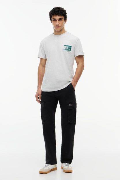 Tommy Jeans Reg Signature Flag T-Shirt Grey
