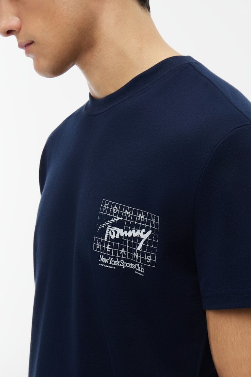 Tommy Jeans Reg Signature Flag T-Shirt Navy