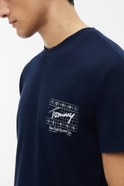 Tommy Jeans Reg Signature Flag T-Shirt Navy