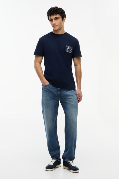 Tommy Jeans Reg Signature Flag T-Shirt Navy