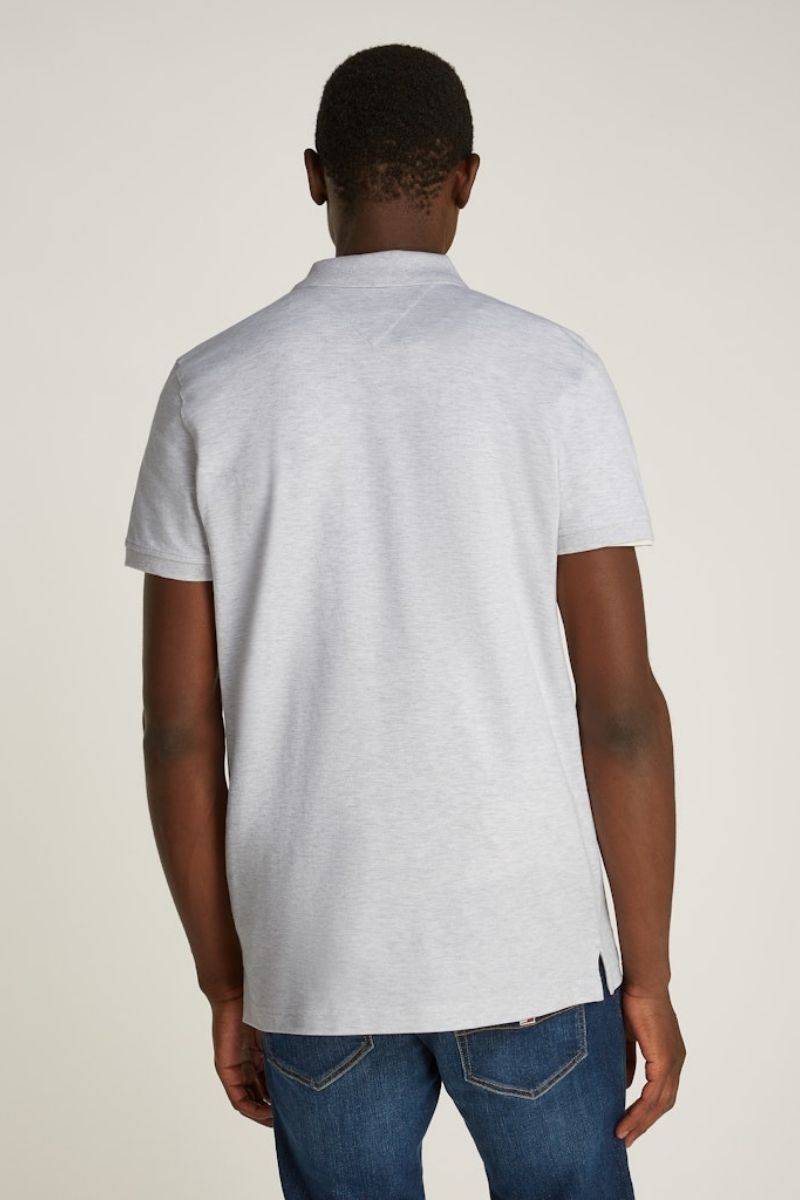 Tommy Jeans Slim Placket Polo Grey