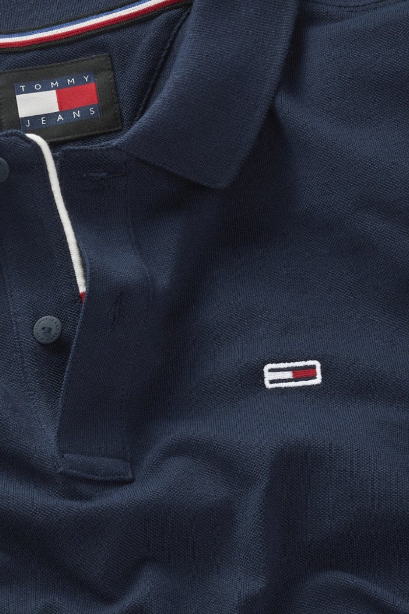 Tommy Jeans Slim Placket Polo Navy