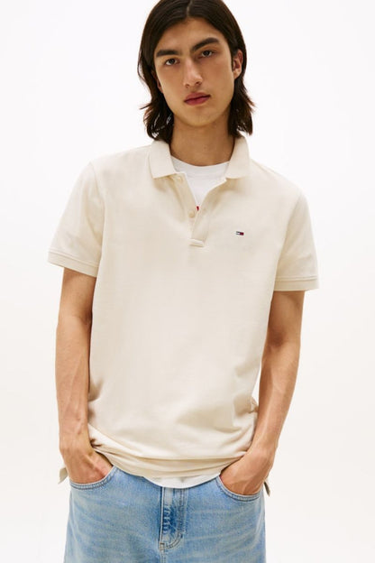 Tommy Jeans Slim Placket Polo Sand